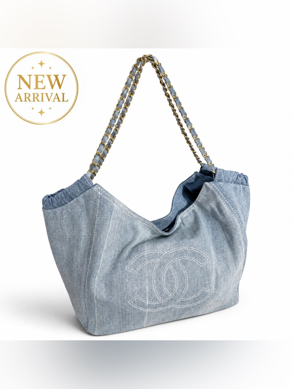 💙 Women’s Denim Hobo / Shoulder Bag with Chain Straps 💙